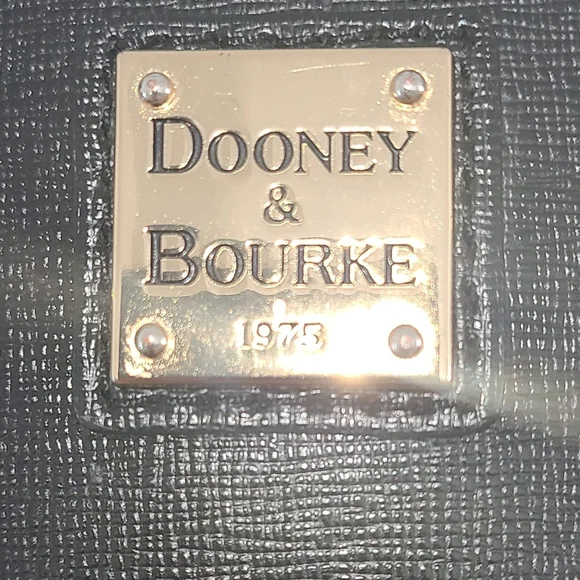 Dooney & Bourke Black Tote with Gold Accents - Picture 3 of 11